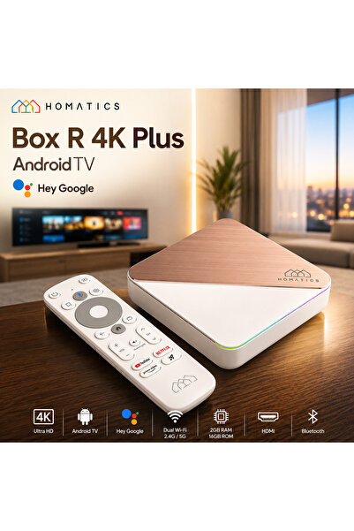 Homatics Box R 4K Plus Lisanslı Ultra HD Android TV Box + Type-C DVB-S2 Uydu ...
