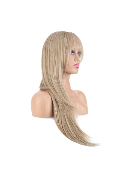 colezium Layered Cut Perched Flat Fiber Sen Long Length Wig / Honey Foam Plat...