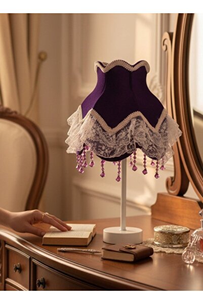 Dekovien Purple Velvet Pearl Headboard with White Metal Legs Classic Model St...