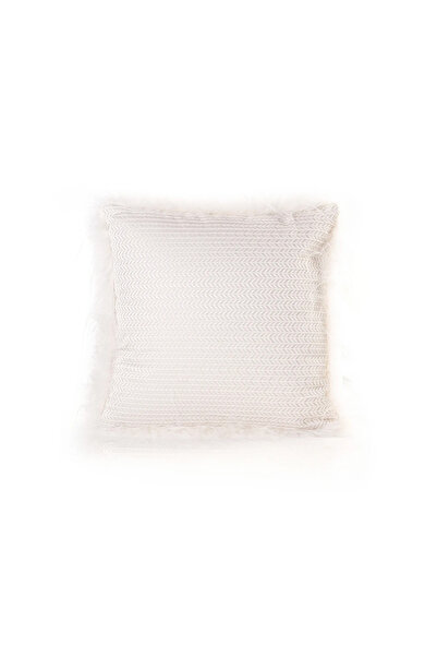 Midas Furniture وسادة جاكار 45×45 سم بيضاء
