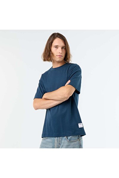 KIABI Round neck cotton T-shirt BLUE