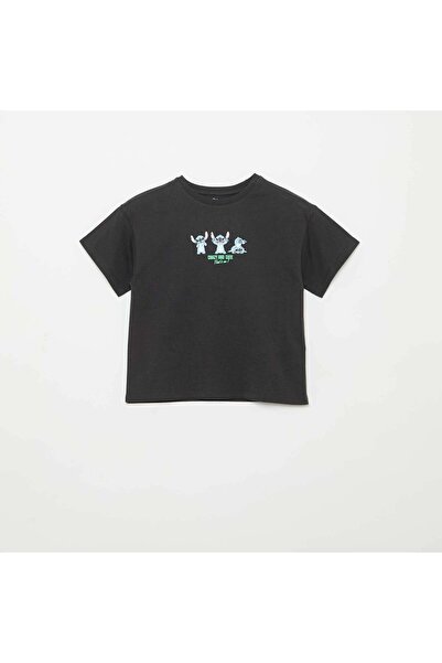 KIABI 'Disney' Short-Sleeved T-Shirt BLACK