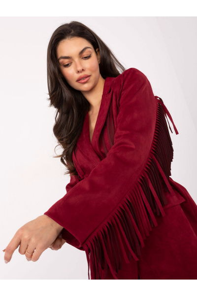 rue parıs Palton Dama, RUE PARIS, Poliester, Maneca lunga, Bordo, model IT-57...