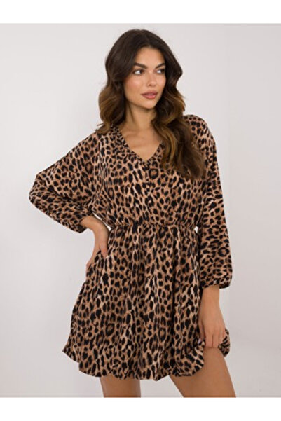 Italy Moda Rochie Dama, ITALY MODA, Poliester, Rochie evazata, Bej, model DHJ...