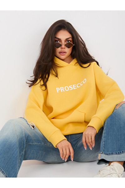 rue parıs Women's Sweatshirt, RUE PARIS, Cotton, Long Sleeve, Yellow, model R...