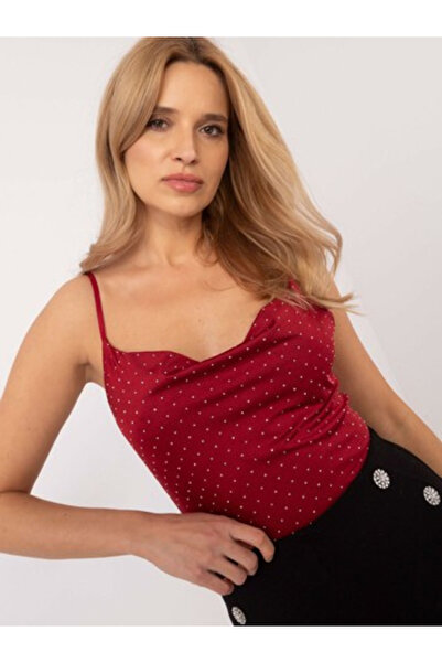 Italy Moda Top Dama Imprimat, Elegant, ITALY MODA, Bordo Eleganta