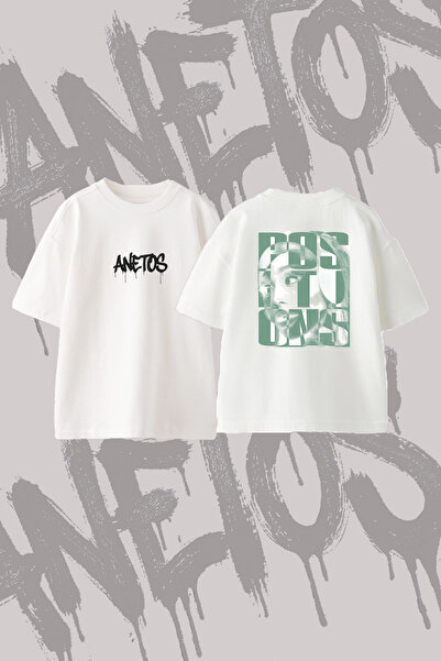Anetos Ariana Grande_79 Design Back Printed Cotton White Oversize T-Shirt