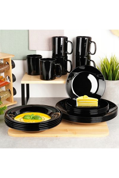 Vilde Set complet de veselă: farfurii de masă, farfurii adânci, farfurii de d...