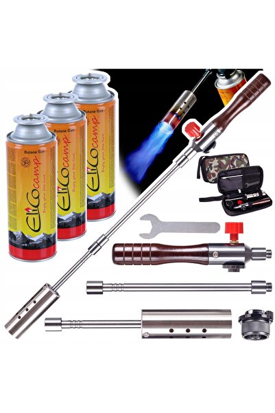 TC Technic Arzător pe gaz pentru încălzire, cu 3 butelii ELICO de 220g, pe le...