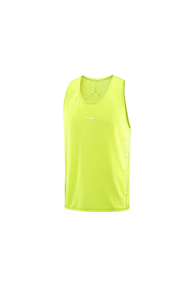 Salomon Sense Aero Graphic Men's Running T-Shirt Lc2758000 Yellow