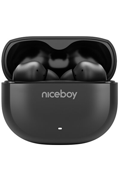 Niceboy Căști intraauriculare Pins 4 Onyx Black Negru ANC BT 6.0 IPX4 Până la...