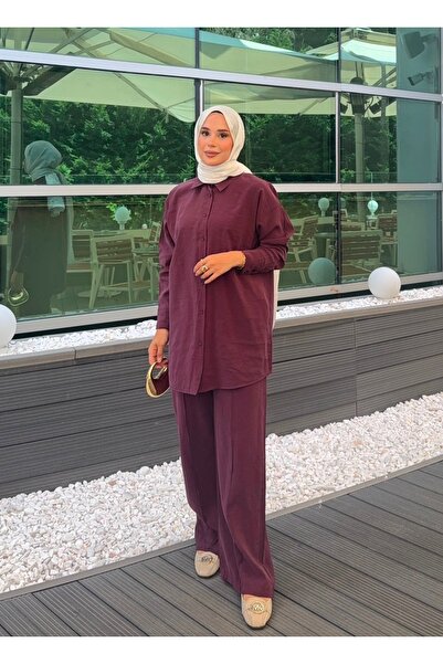 nurvina modest wear Παντελόνι από ύφασμα Silk Modal, Καλοκαιρινό Σετ Δύο Τεμα...