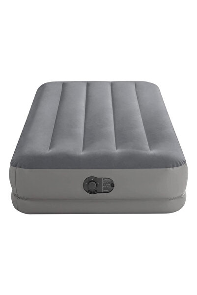 Intex Saltea individuală 191 x 99 x 30 cm gri cu pompă USB