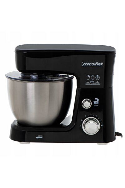 MESKO Robot de bucătărie planetar 1200W, vas 5L, capac anti-stropire, negru