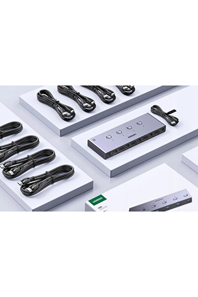 NO BRAND Ugreen AK701 Comutator KVM 4 în 1 HDMI 2.1 8K 60Hz HDR Dinamic USB 3...