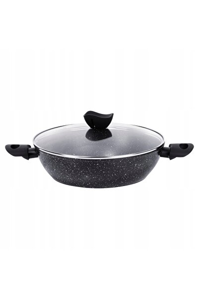 Vilde Tigaie GRANITĂ pentru prăjit și gătit în smântână, cu capac, mare, 28 cm