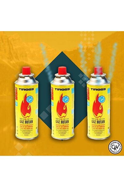 TIROSS 4 x Cartuș de gaz pentru aragaz, rezervor 400ml, pentru arzător pe gaz...