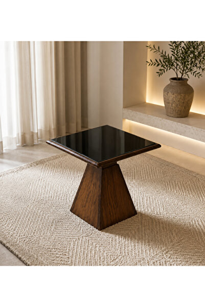 TODO Ground Support Table, Mirror Surface, Brown Wood