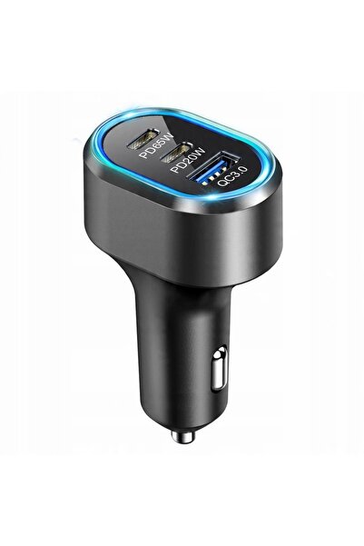 NO BRAND Încărcător auto eXtremestyle 85W 2x USB-C +USB 3.25A 65W pentru laptop