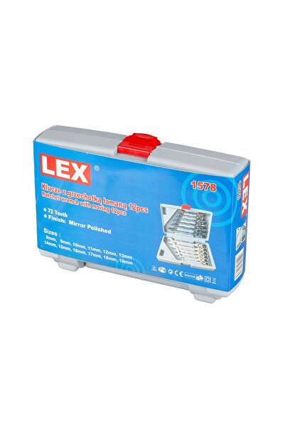 LEX Set de chei fixe cu clichet, reversibile, 8-19mm