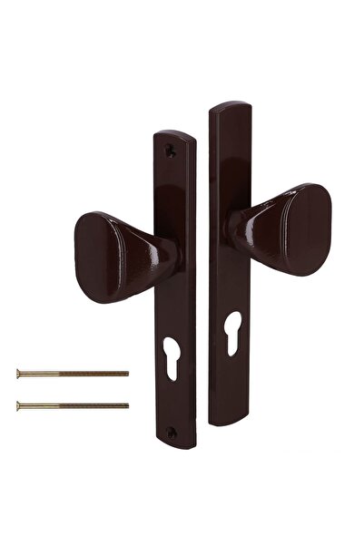 KOTARBAU Mâner pentru poartă, mâner lung, aluminiu, maro, 72 MM