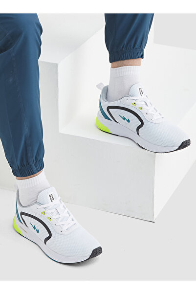 Campus Men's White Low-Top Sneakers - Lightweight with Comfortable White Sole