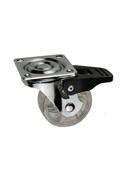 OEM Διαφανής Ρόδα Δ50mm με Φρένο