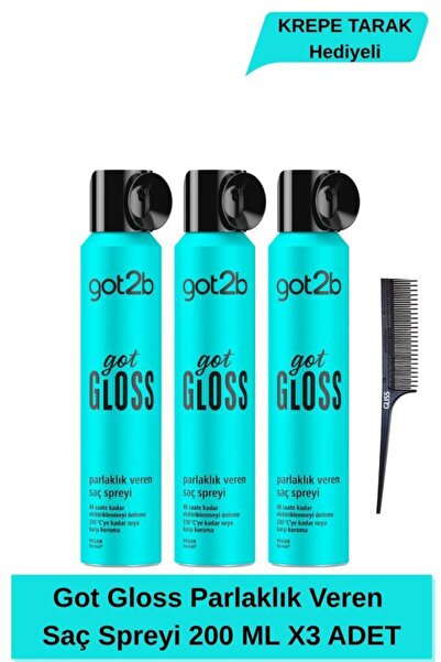 Got2B Gloss Parlaklık Veren Saç Spreyi 200 ML X3 ADET
