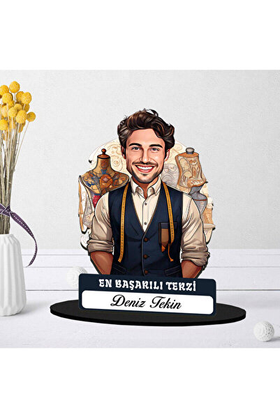 hediyemen Kişiye Özel Erkek Terziye Hediye Karikatürlü Biblo