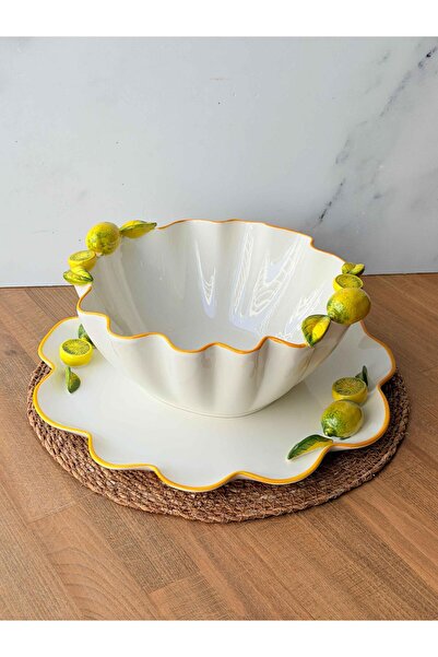 ROSSEV Porselen Amarillo Salad Bowl 25 cm