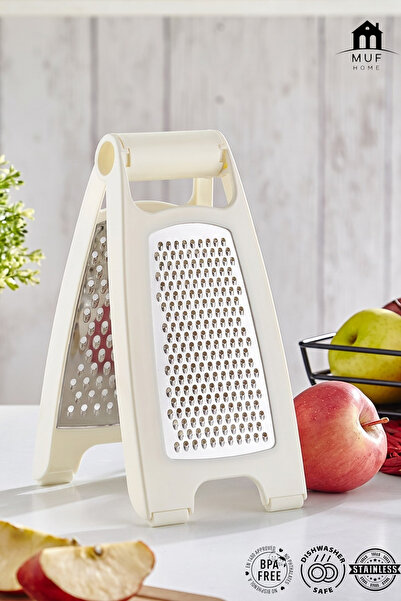 MUF HOME Practical Grater Foldable Double-Sided Stainless Steel Grater with S...