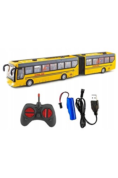 LeanToys Autobuz școlar telecomandat cu articulații articulate RC 1:32 Galben