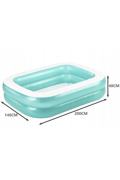 BESTWAY 201 x 150 x 51cm Piscină gonflabilă dreptunghiulară de grădină pentru...