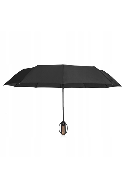 Betlewski Umbrelă automată neagră, durabilă, fiabilă, în husă, confortabilă