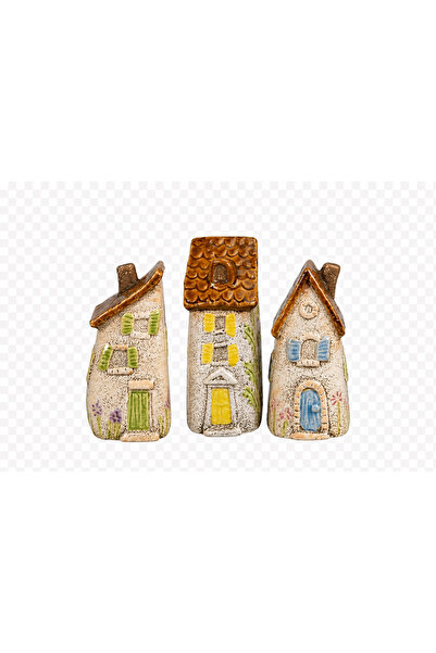 DecoDepot Decoration house, ceramic, colored, 3x2.5x7 cm