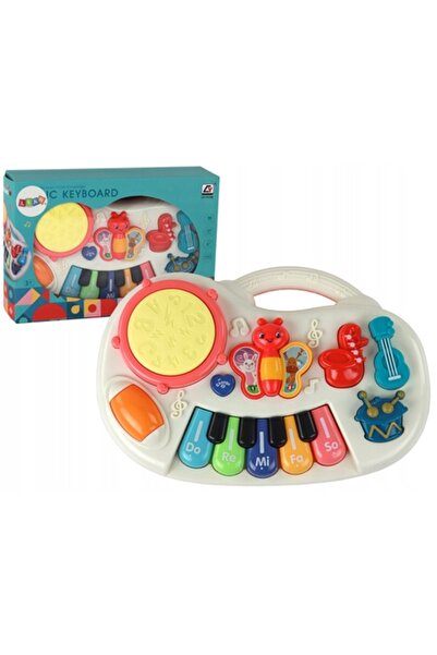 LeanToys Pianinko educațional, Clape, Instrumente, Fluturi, Panou educațional...