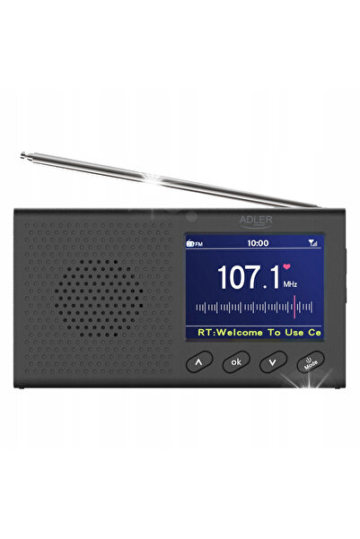 adler Radio de bucătărie portabil LCD FM Bluetooth ceas RDS USB LCD