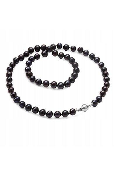 Verona Colier din argint cu perle negre de 7-9mm - NSN6713