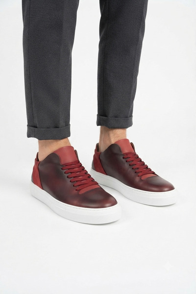 Zerenyus Zrc004 High Quality Lace-Up Men's Sports Shoes Claret Red