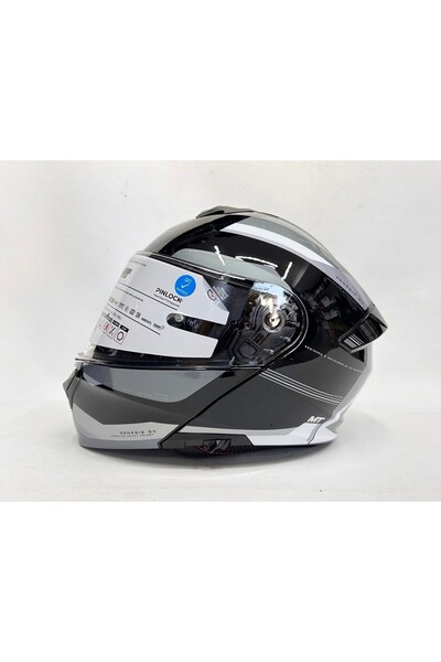 MT Kask Genesis Sv B12 Raccoon Çene Açılır Kask Parlak Renk