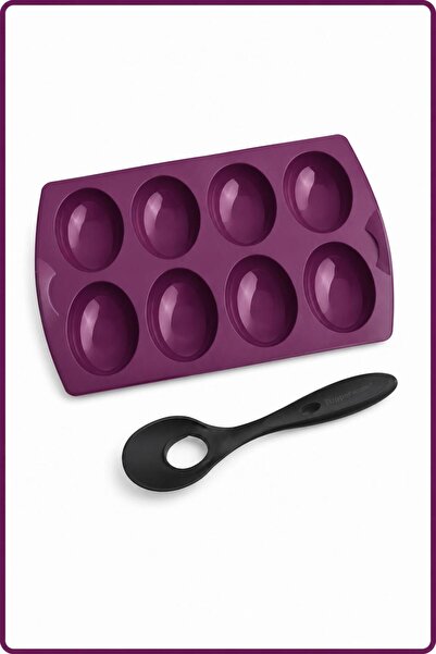 Tupperware Silicone Surprise Egg Baking Mold & Ergo Hole-Punched Mixing Spoon...