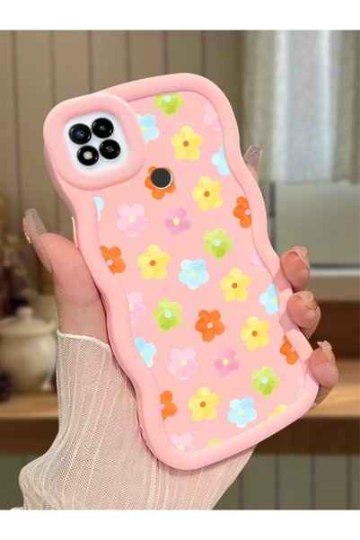 Hontinga Poco C31 Compatible Case Camera Protector Pink Silicone Couple Phone...