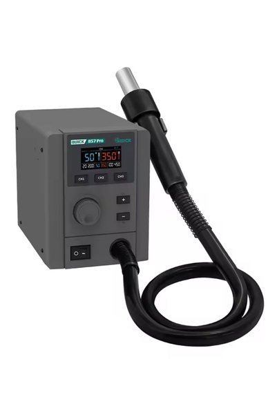 Quick σταθμός θερμού αέρα QUICK857 Pro με air gun, 580W, 100-500 °C