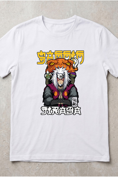 Silkensoul Naruto Jiraiya Anime Printed Standard Cut Unisex Tshirt