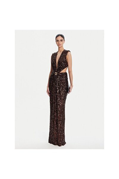 Elisabetta Franchi Rochie de seară pentru femei ABR4852E2 Maro