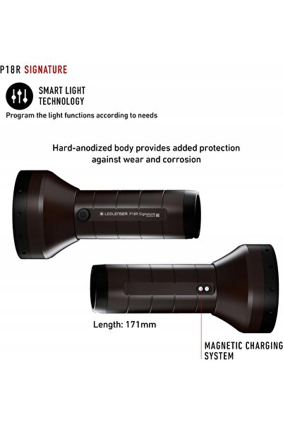 Ledlenser Lanterna P18R Signature tradițională LED 4500 lm reîncărcabilă