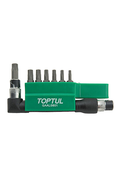 TOPTUL Special torx bit Top Bottom Set T10-T40, 30mm (8 pieces)