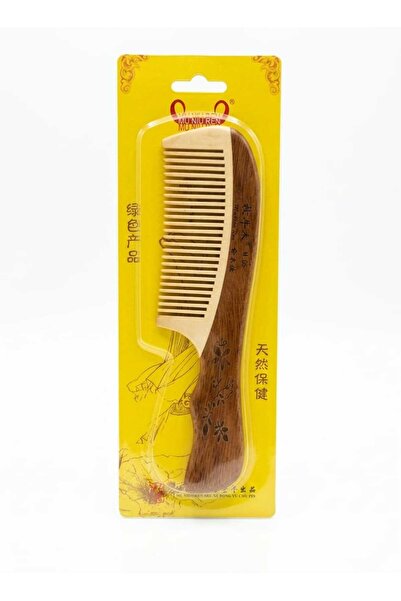 LOVE LIFE Patterned Wooden Comb