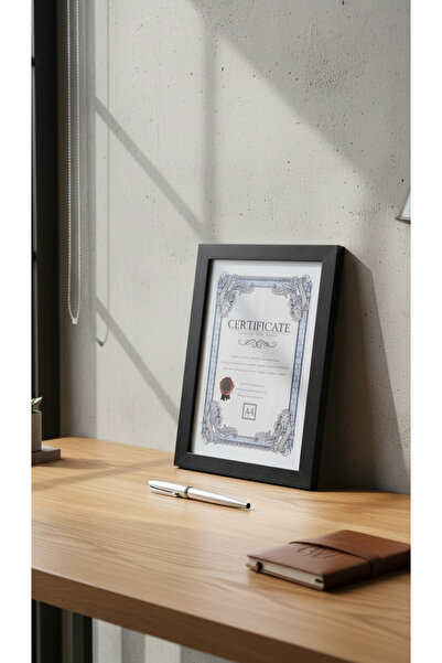 zezedesing Wooden Patterned Photo & Document Frame 34X25 |   Diploma, Tax Dec...