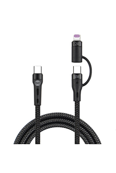 OEM Forever 2in1 cable USB-C - Lightning + USB-C - Καλώδιο φόρτισης 2 σε 1 κα...